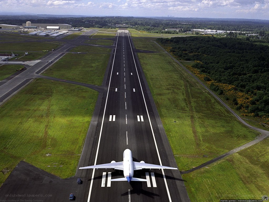 Airplane on a runway