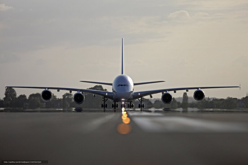 Airplane on a runway