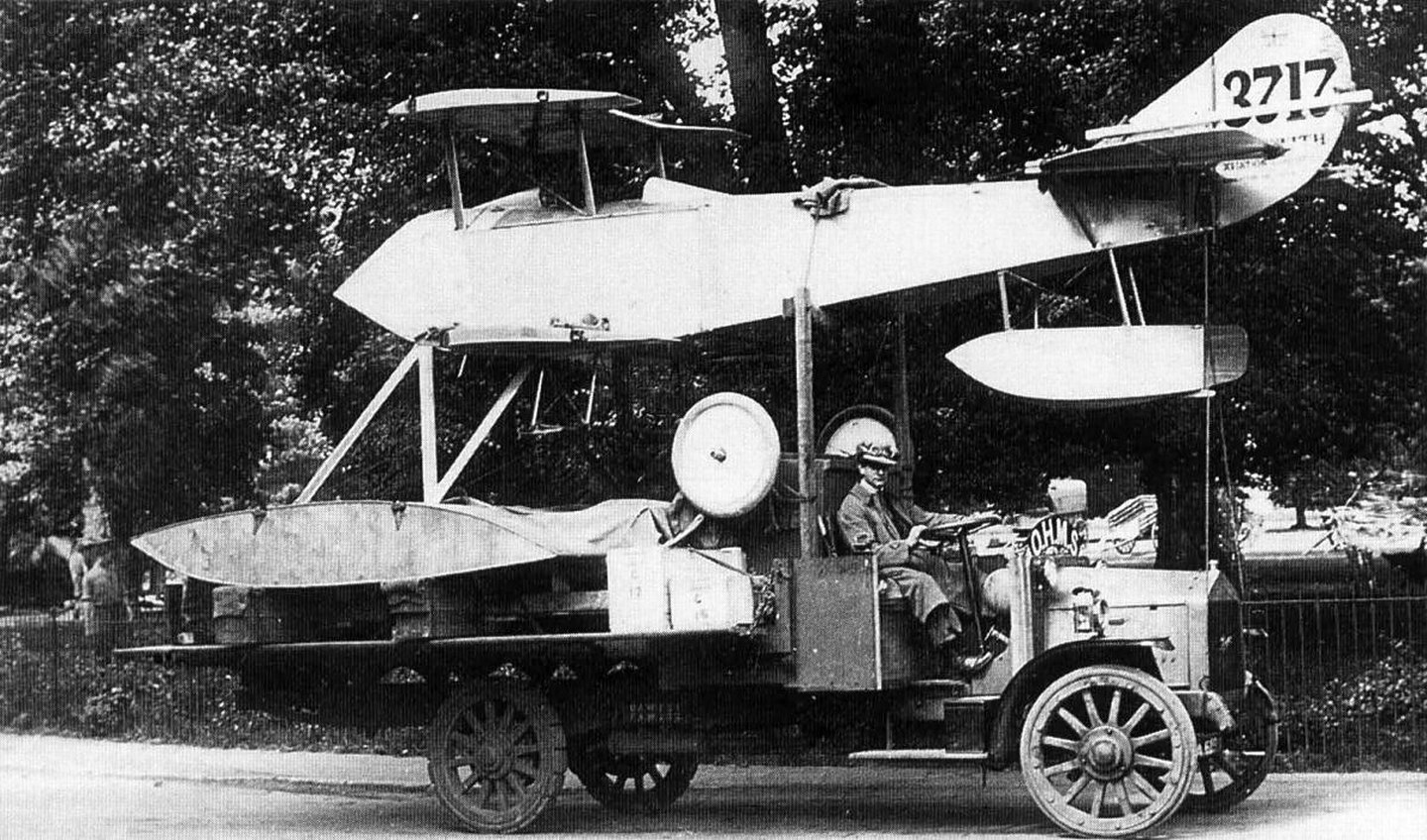 Airplane on a truck