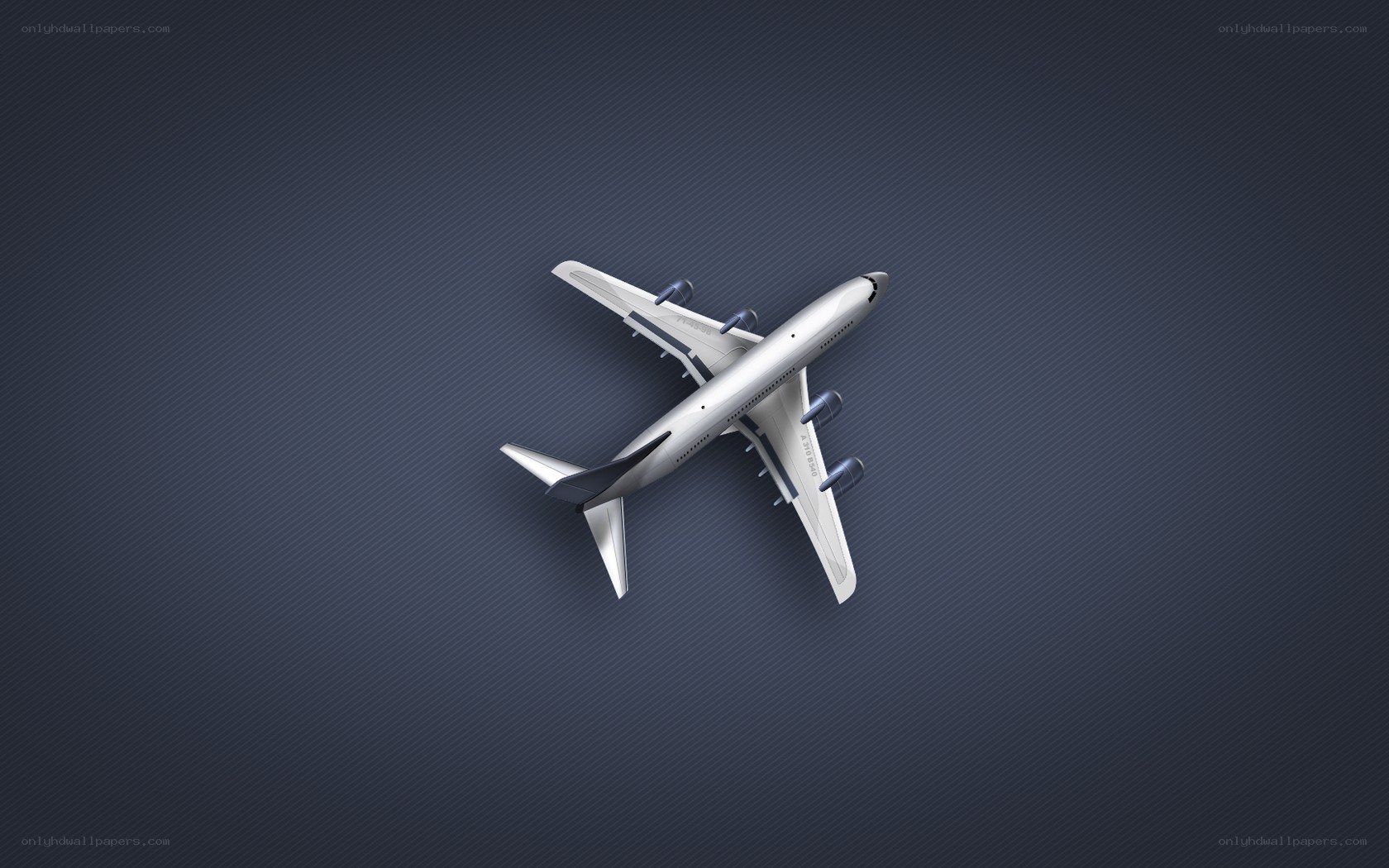 airplane on dark background