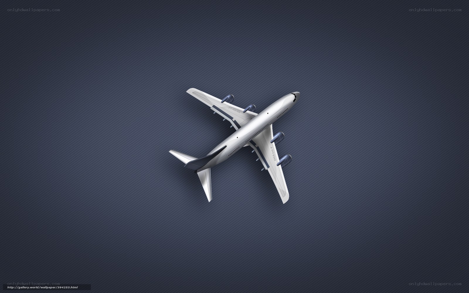 airplane on dark background