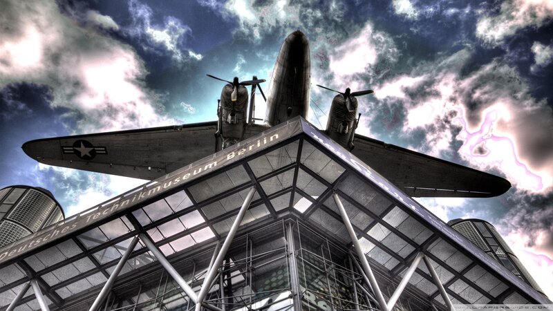 Airplane on Museum Roof