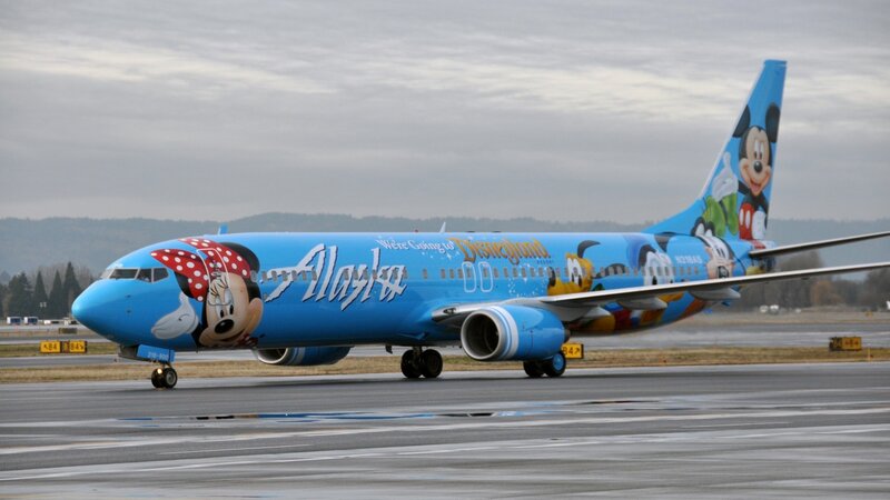 Airplane on Runway — Blue, Overcast
