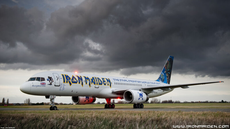 Airplane on Runway — White, Dramatic