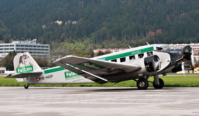 Airplane on Tarmac — Green