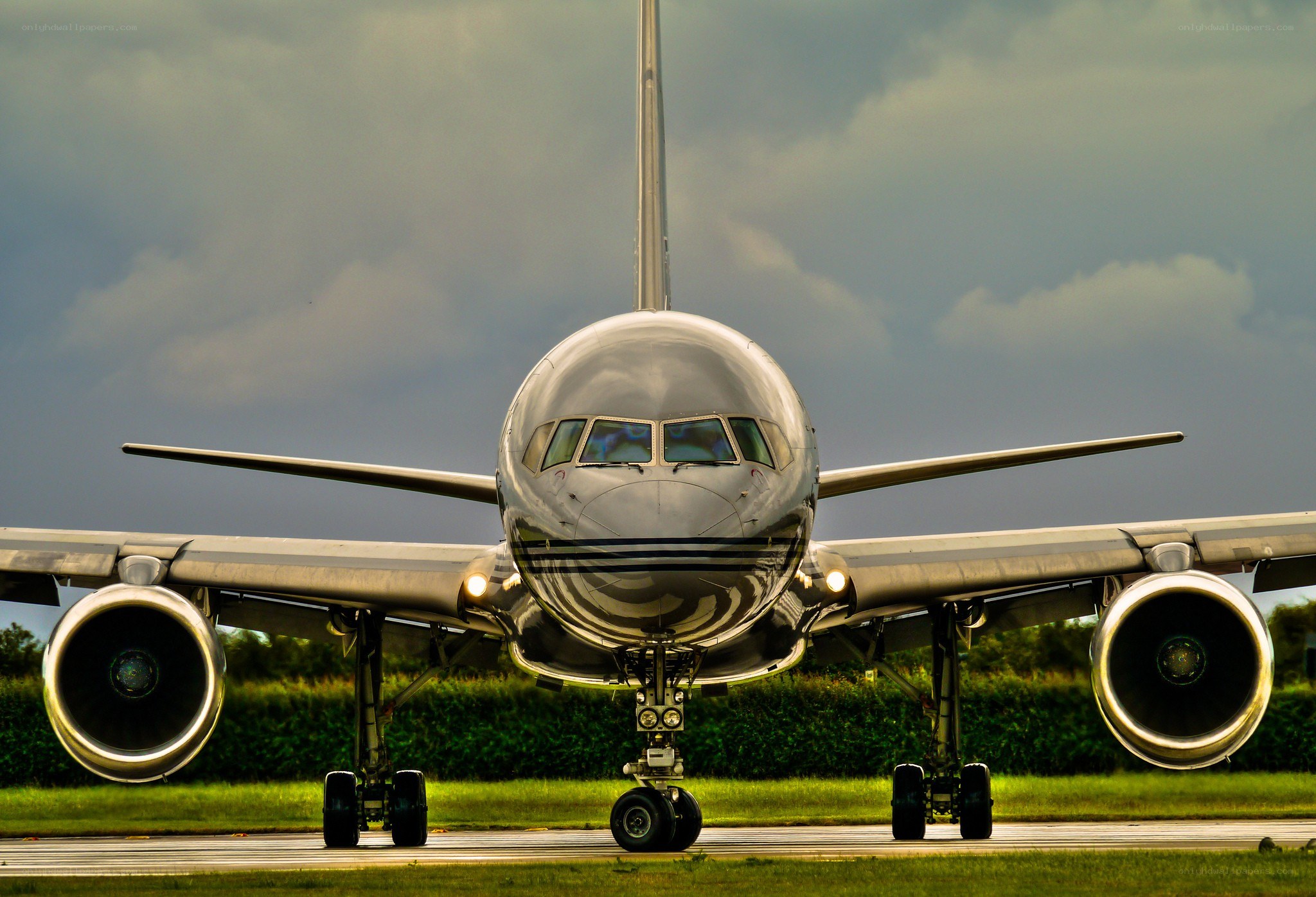 airplane on the runway
