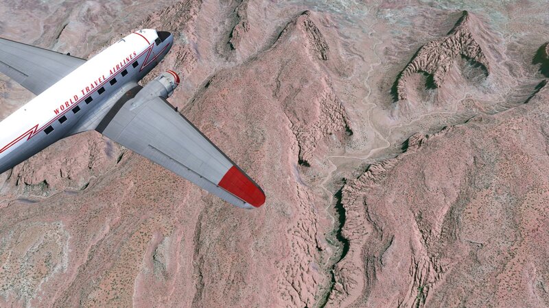 Airplane over Canyon