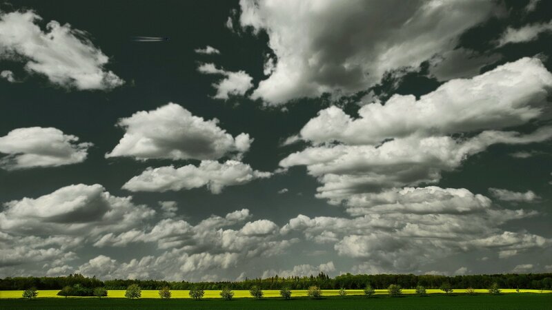 Airplane over Fields