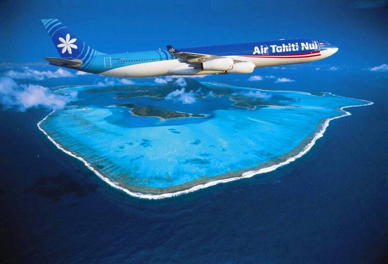 Airplane over Island