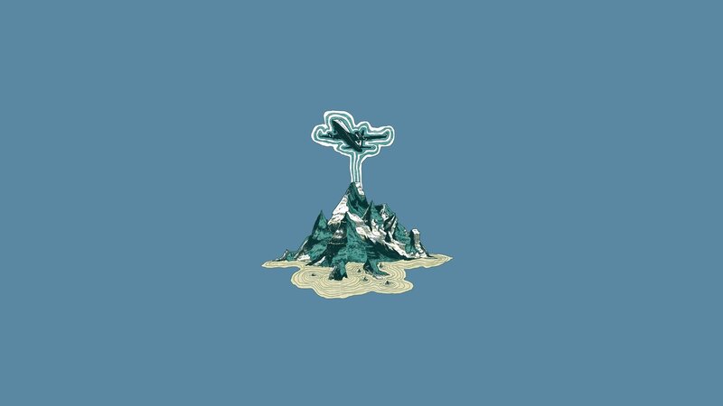 Airplane over Mountain