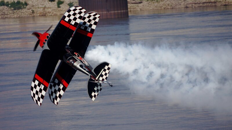 Airplane Performing Aerobatic — Black