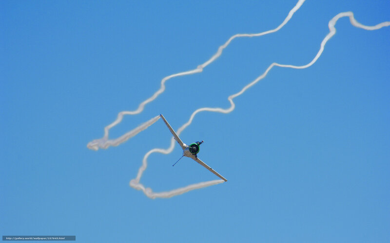 airplane performing aerobatic stunt