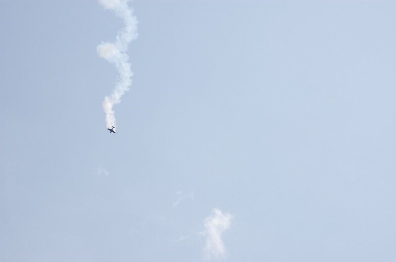airplane performing aerobatics