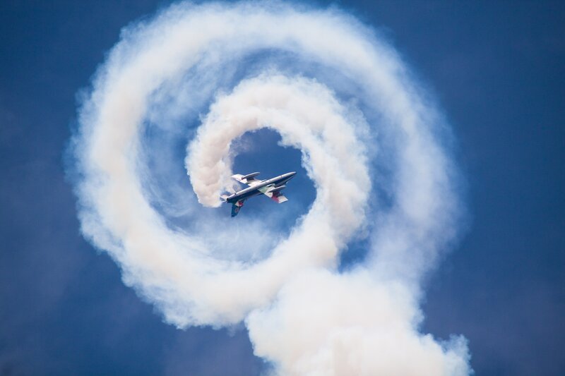 Airplane Performing Loop