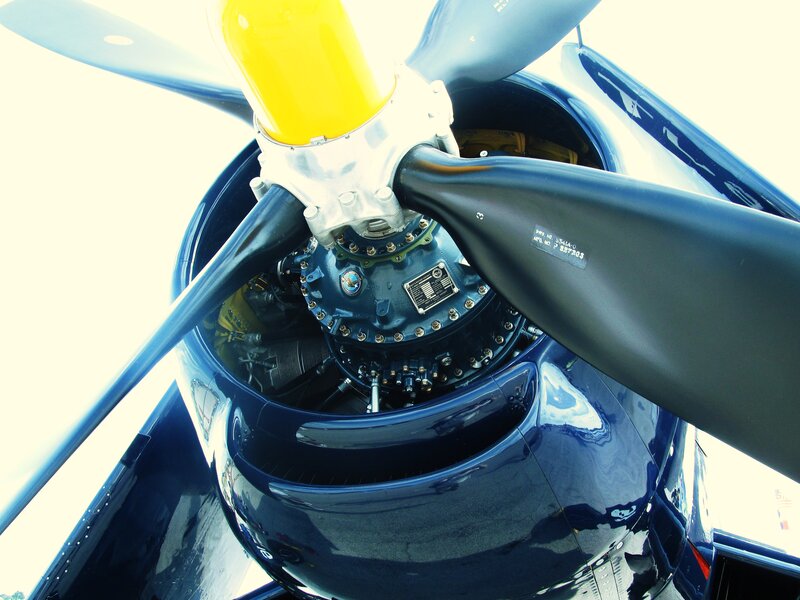Airplane Propeller Engine — Blue