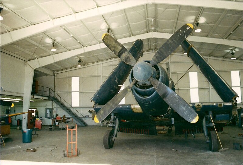Airplane Propeller in Hangar