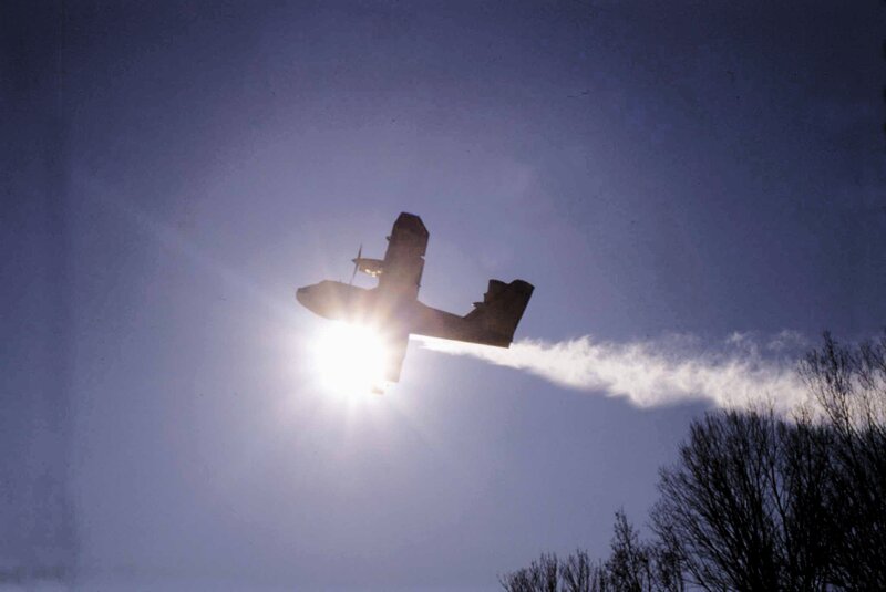 Airplane Releasing Water