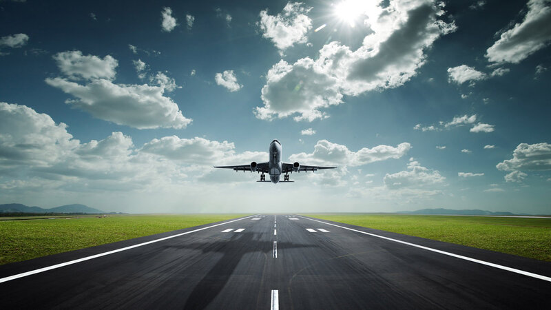 Airplane Taking Off — Blue, Dramatic, Afternoon, Photograph