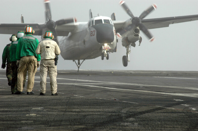 Airplane taking off from aircraft carrier