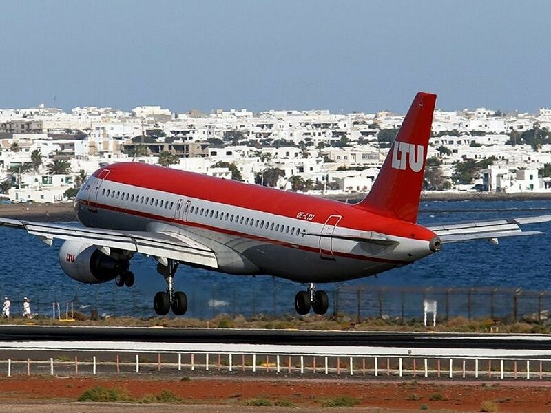 Airplane taking off from airport