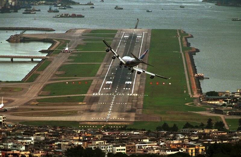 Airplane Taking Off — Green, Dramatic
