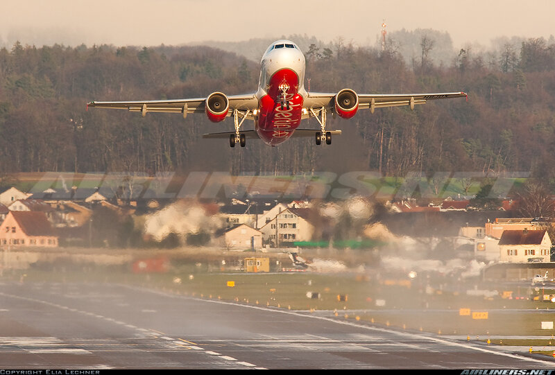 Airplane Taking Off — Red