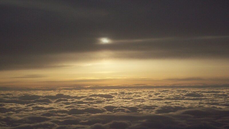 Airplane View of Clouds — Gray