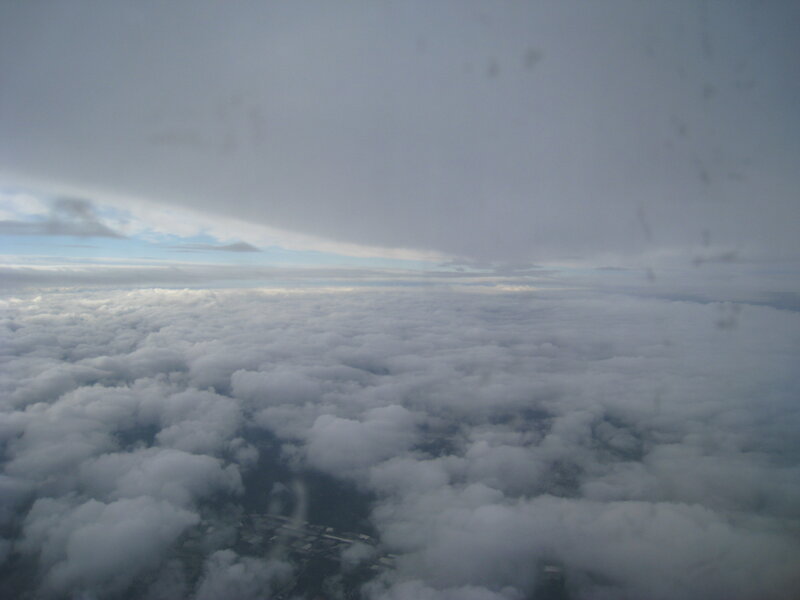 Airplane View of Clouds — White