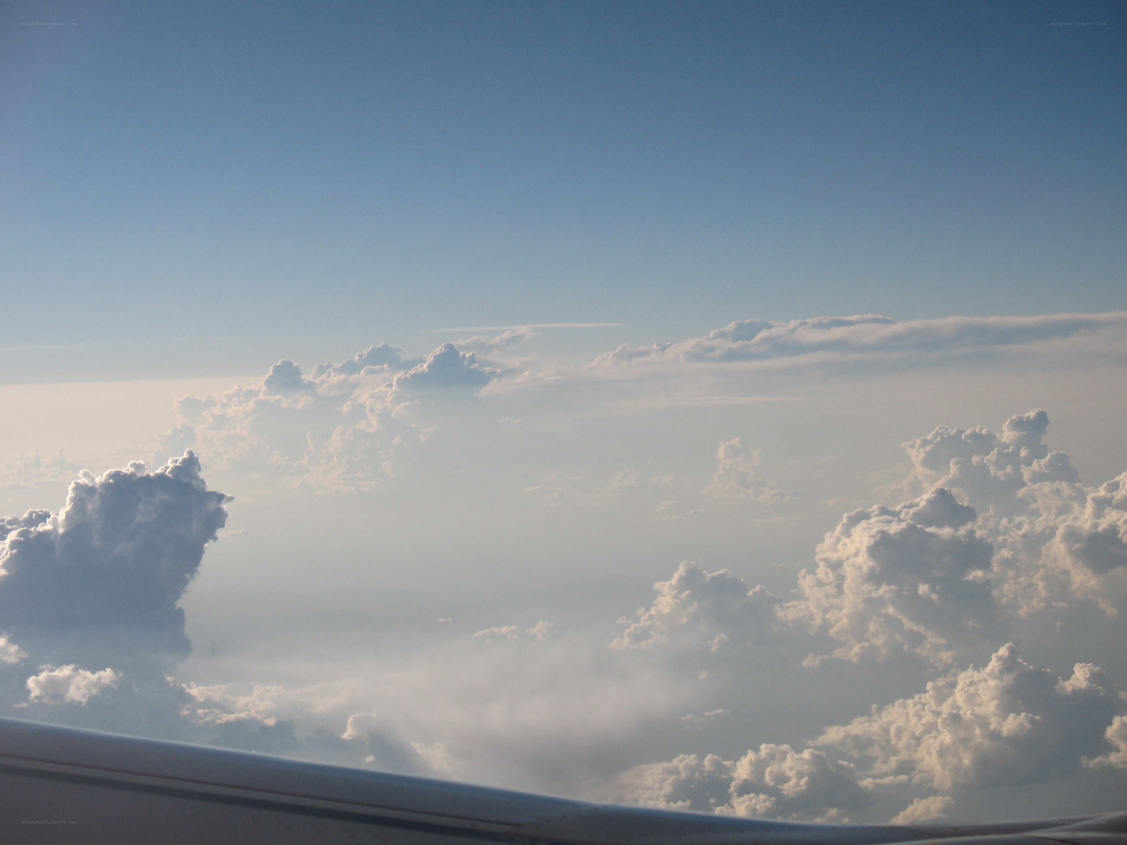 Airplane view of clouds