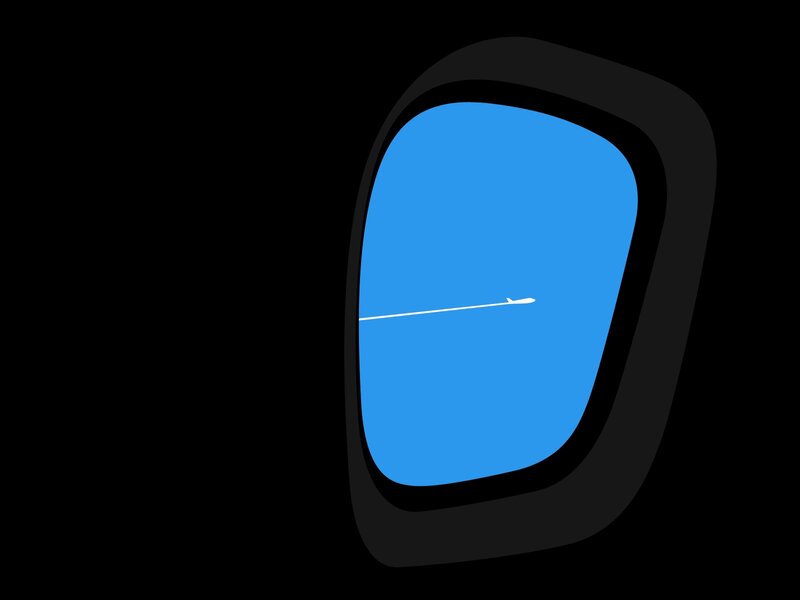 airplane window view