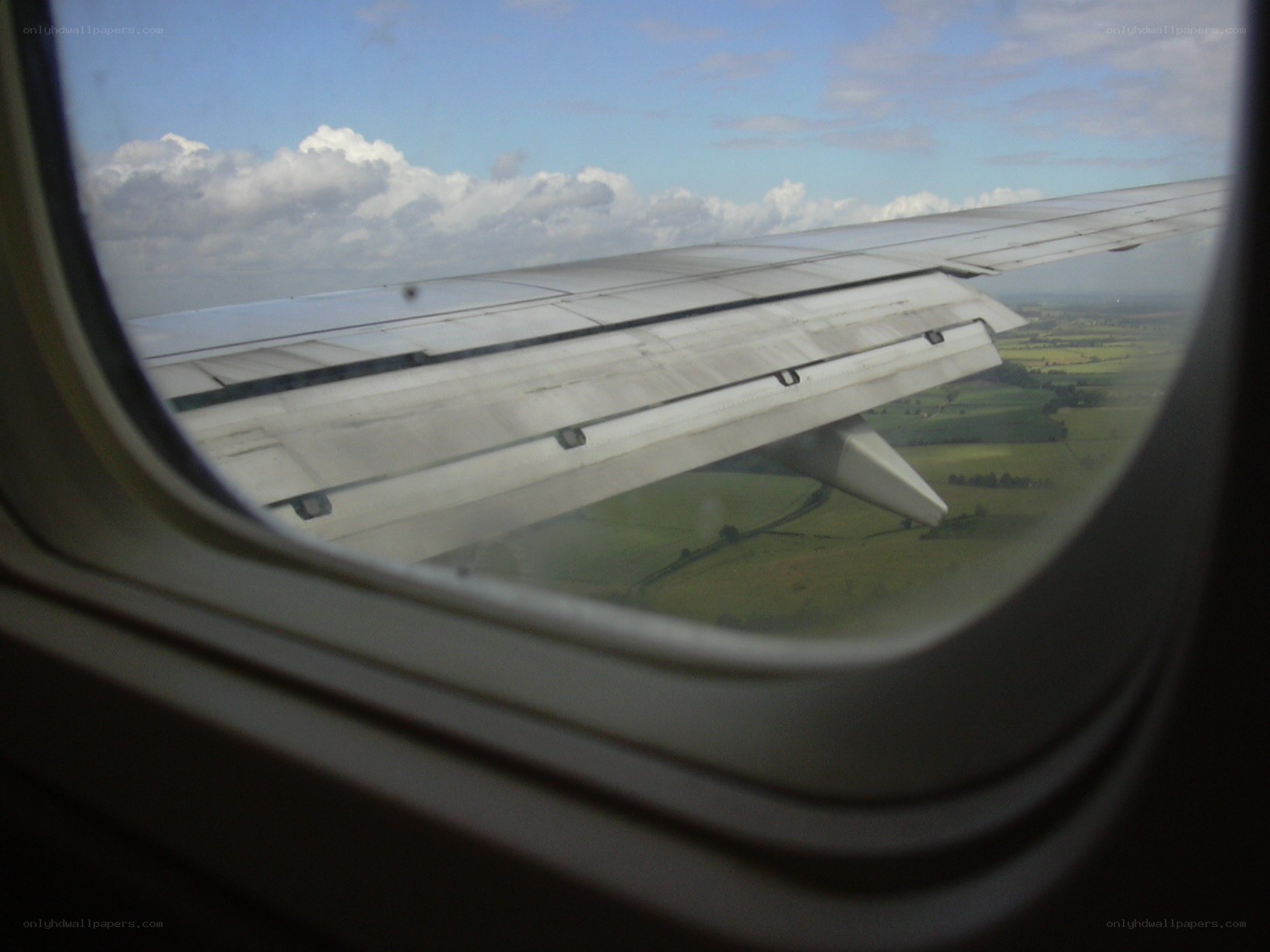 airplane window view