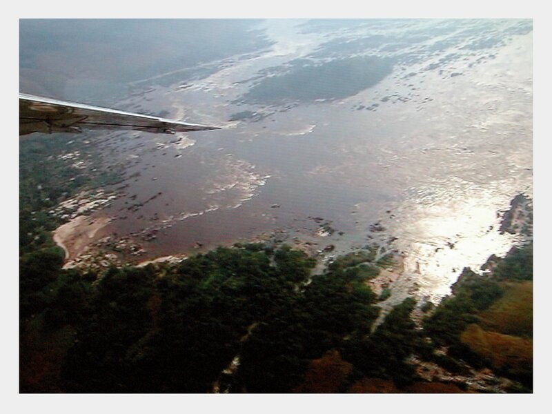 Airplane Wing over River