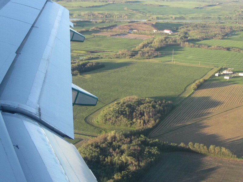 Airplane Wing View — Green