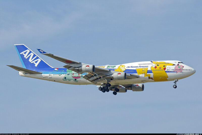 Airplane with Cartoon Characters