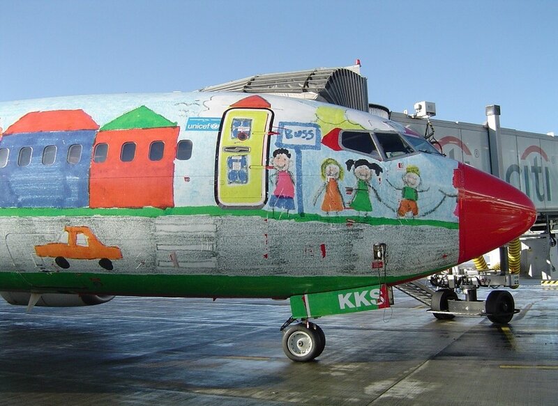 Airplane with Child Art