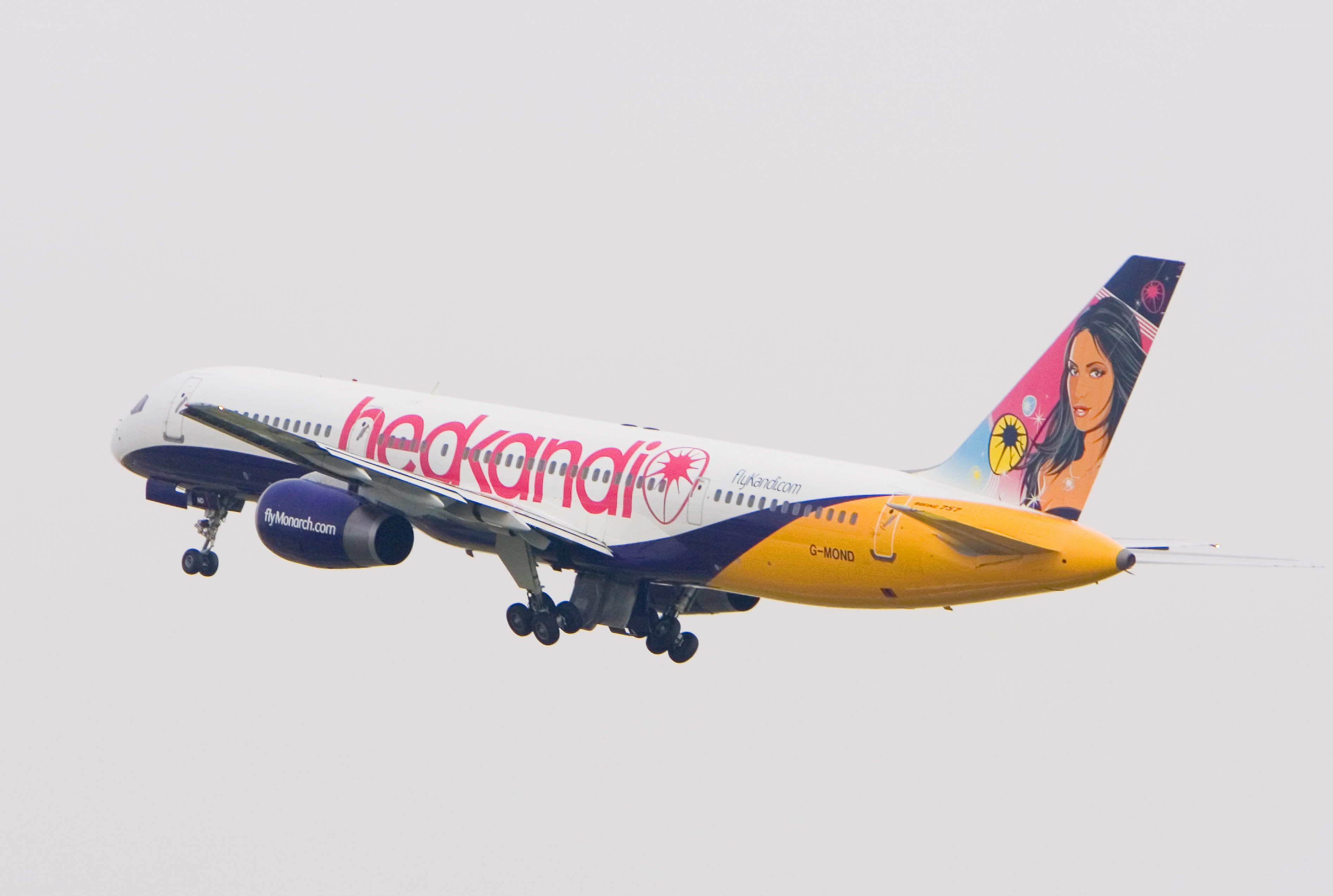 Airplane with colorful livery