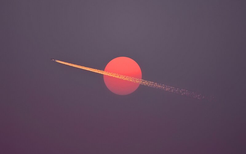 Airplane with Contrail