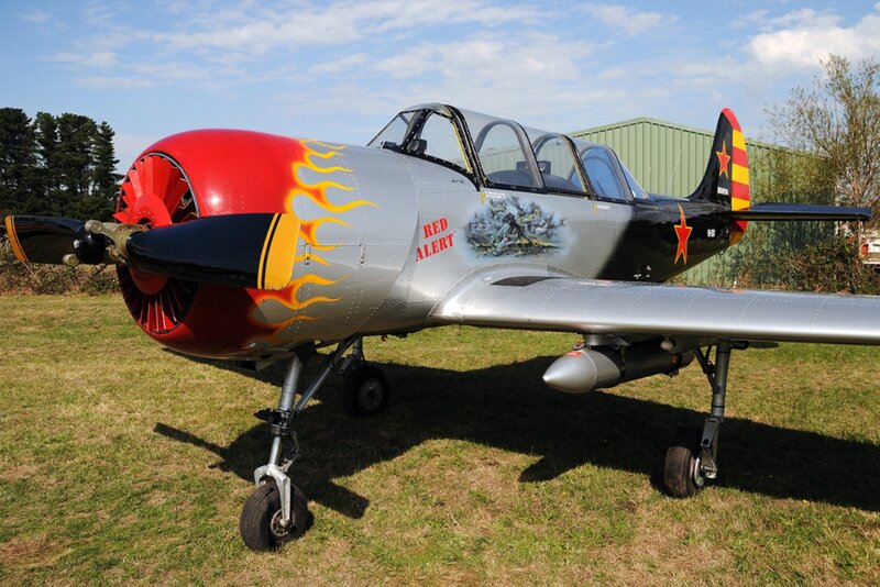 Airplane with Flame Design