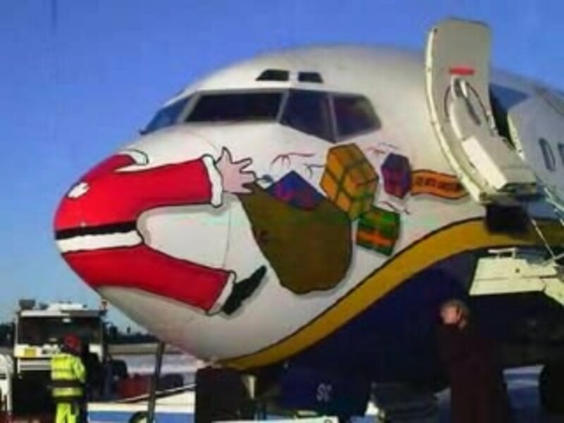 Airplane with Santa Design