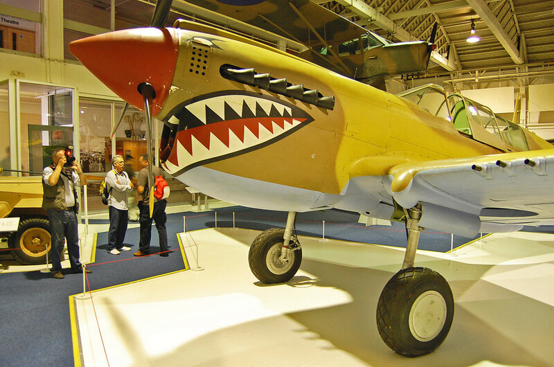 Airplane with Shark Mouth — Yellow