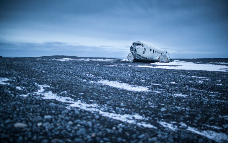 Airplane Wreckage — Blue