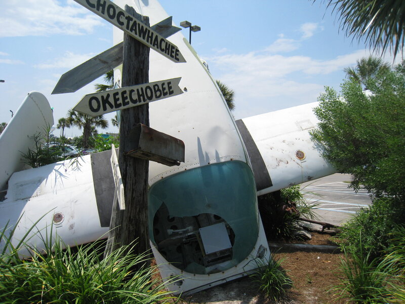 Airplane Wreckage — White