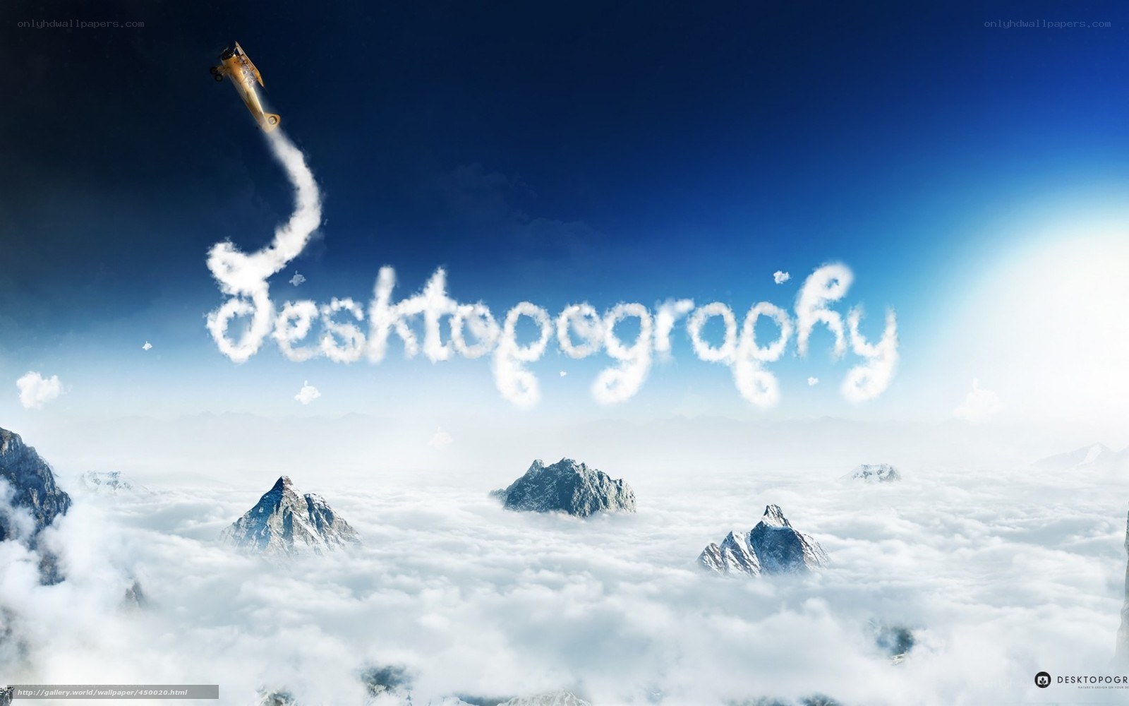 Airplane writing in the sky