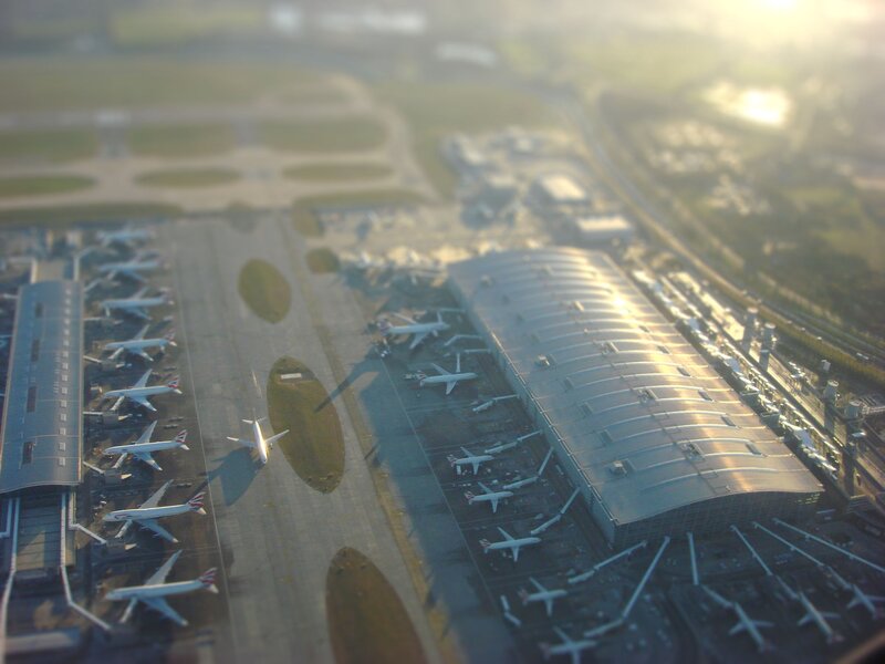 Airplanes at Airport — Gray, Calm