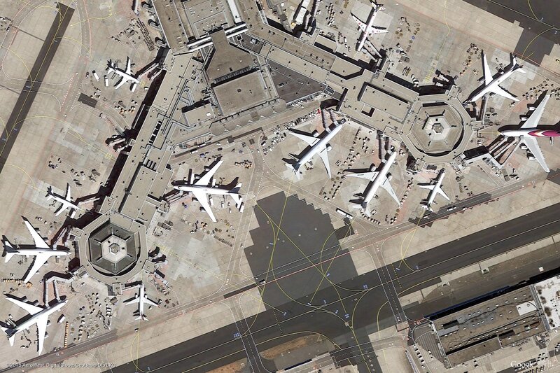 Airplanes at Airport — Gray, Industrial