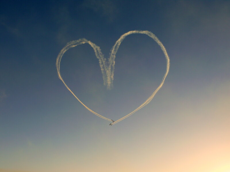 Airplanes Drawing Heart