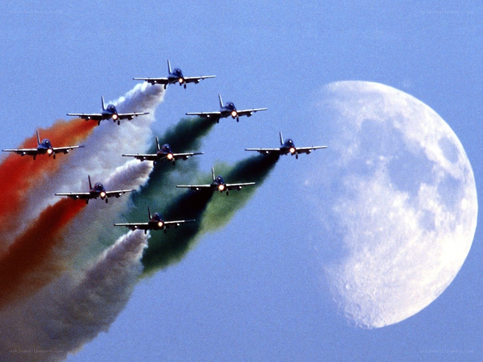 Airplanes flying in formation
