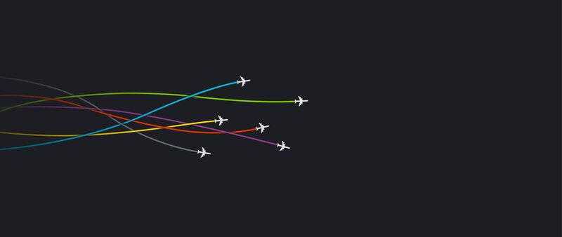 Airplanes Flying in Formation — Black