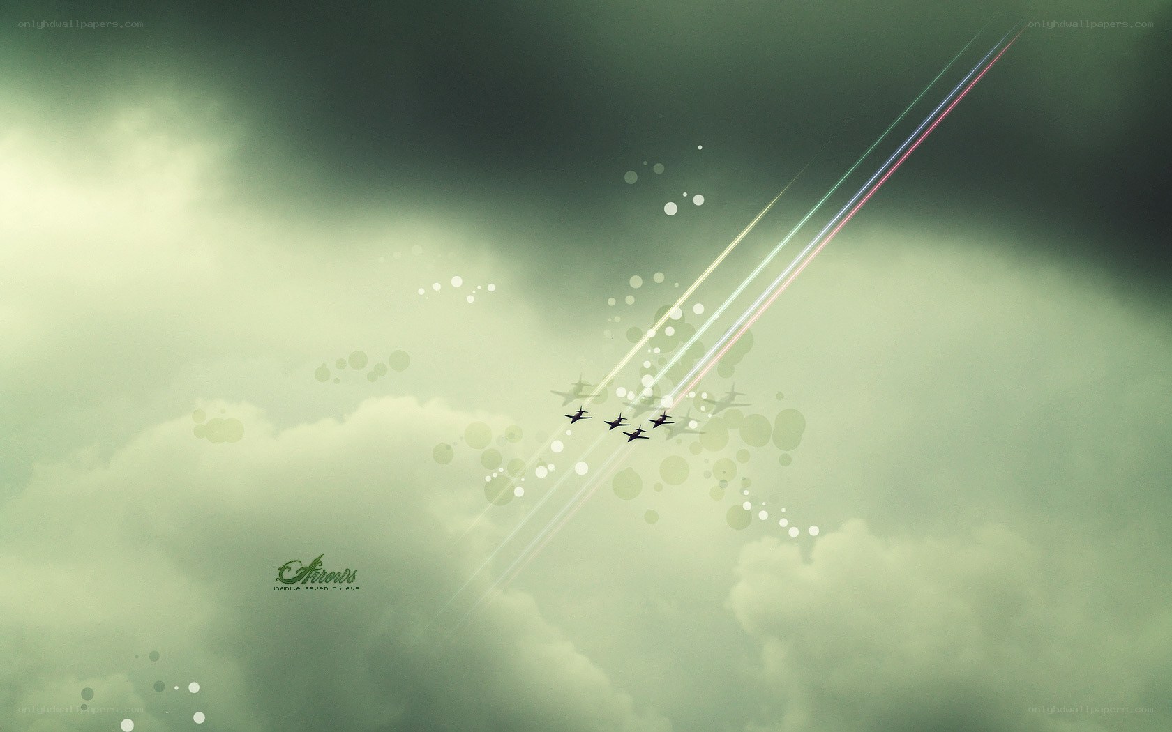 Airplanes flying in formation