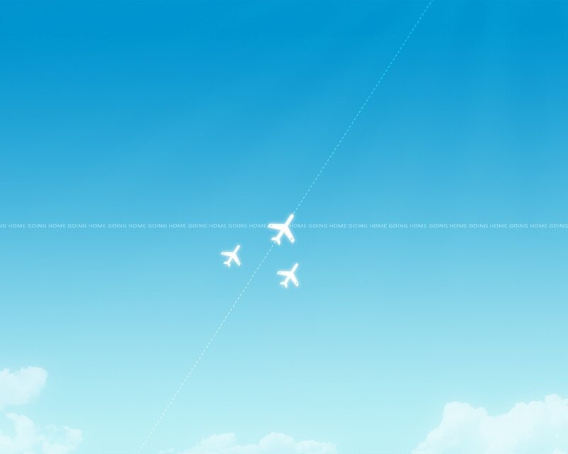 Airplanes flying in the sky